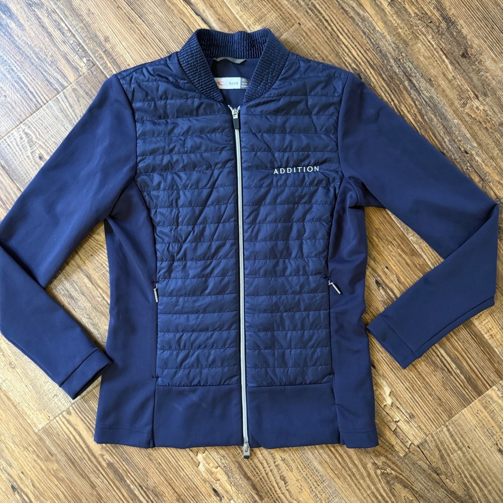 KJUS Retention 2.0 Jacket GOLF Women 38 M Blue Hybrid Quilted Full Zip Hiking